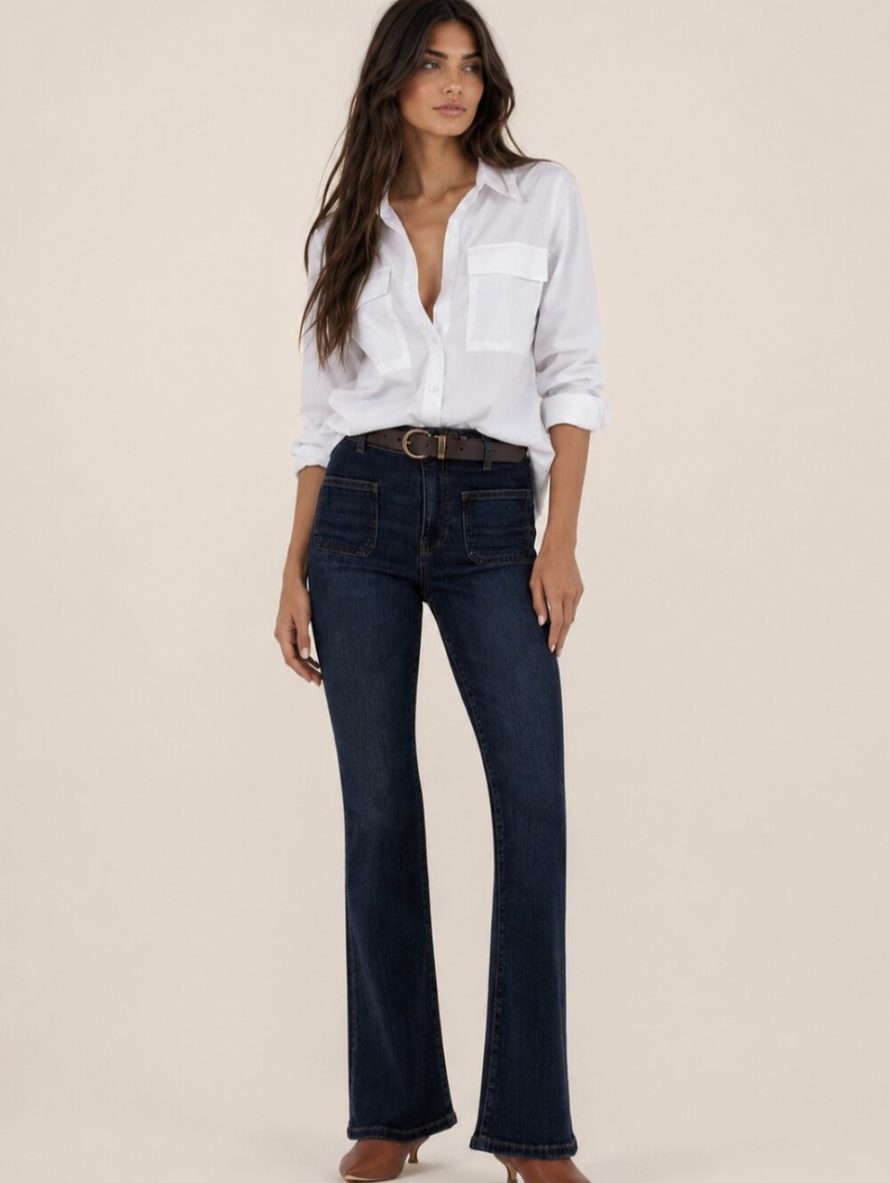 Kut from the Kloth Ana High Rise Flare Jeans Dark Wash Size 10